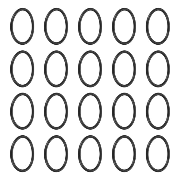 Uxcell 36Pcs A-123 Nitrile Rubber O-Rings, 1-3/16" ID 1-3/8" OD 3/32" Width Round Seal Rings Gasket for Lighter Repair Flashlight Lens Faucet Seal Repair Air Gas Machine Plumbing Compressor