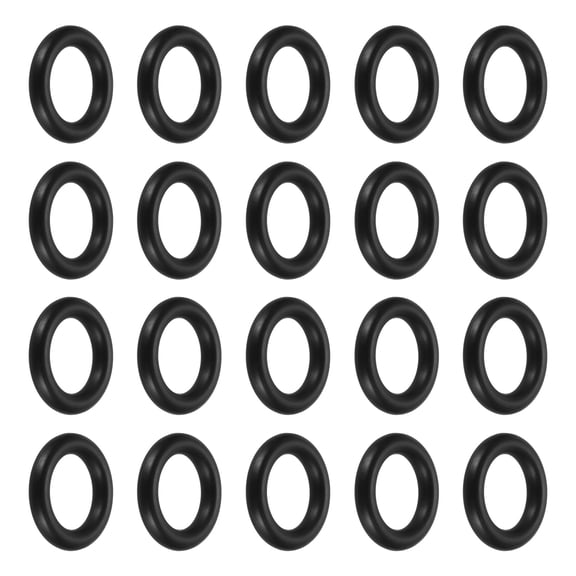 Uxcell 36Pcs AS-207 Nitrile Rubber O-Rings, 9/16" ID, 13/16" OD, 1/8" Width Round Seal Rings Gasket for Automotive Machine Faucet Seal Repair Plumbing Compressor, 70 Durometer, Black