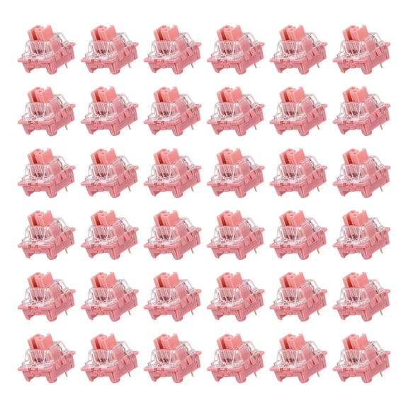Uxcell 36Pcs Keyboard Switches (3-Pin 45gf Pink) - Accurate Dustproof Pre-Lubed Tactile Linear Keyboard Switch Replacement for MX Mechanical/Gaming Keyboard/Replaceable