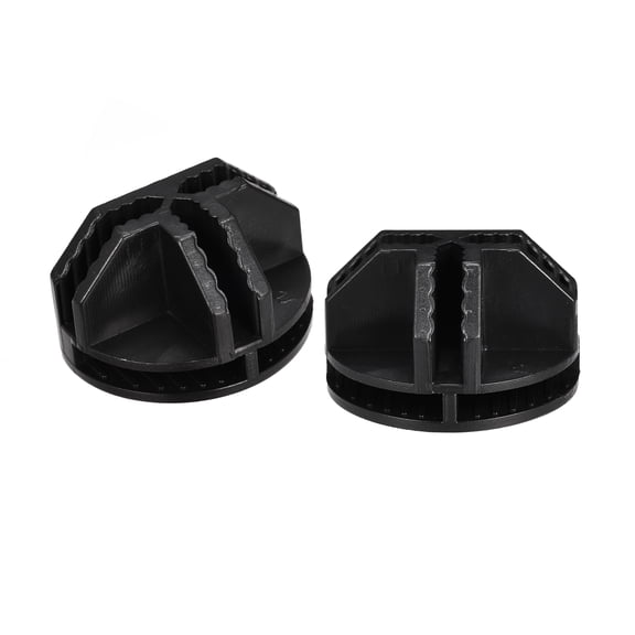 Uxcell 36x23mm Plastic Wire Cube Connectors, Grid Buckle Clip Black 20Pack