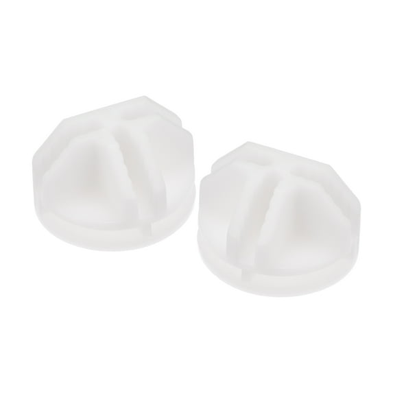 Uxcell 36x23mm Plastic Wire Cube Connectors, Half Grid Buckle Clip, White, 32Pack