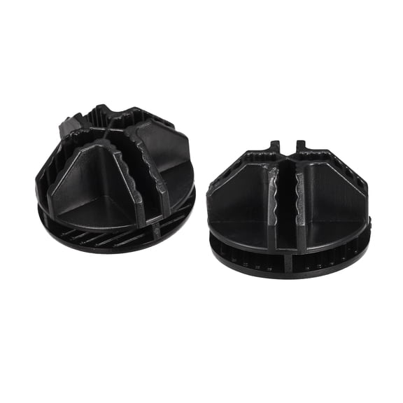Uxcell 36x23mm Plastic Wire Cube Connectors, Round Grid Buckle Clip, Black, 32Pack