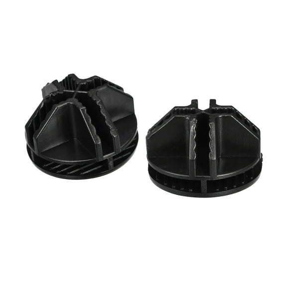 Uxcell 36x23mm Plastic Wire Cube Connectors, Round Grid Buckle Clip, Black, 32Pack