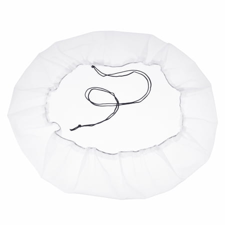 Uxcell 37.4" OD Rain Barrel Mesh Cover Net Cover with Drawstring Netting Screen Rain Bucket Protector,, White