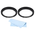 thumbnail image 1 of Uxcell 37mm-40.5mm Step Up Ring with Cleaning Cloth, 2 Pack Camera Lens Filter Adapter Ring, Black, 1 of 6