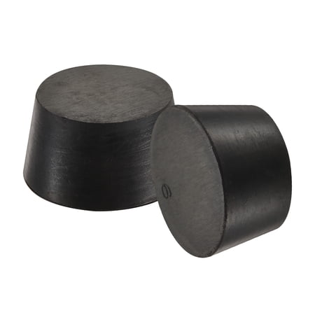 Uxcell 37mm to 45mm Solid Rubber Tapered Plug for Lab Home Black 10 Pack