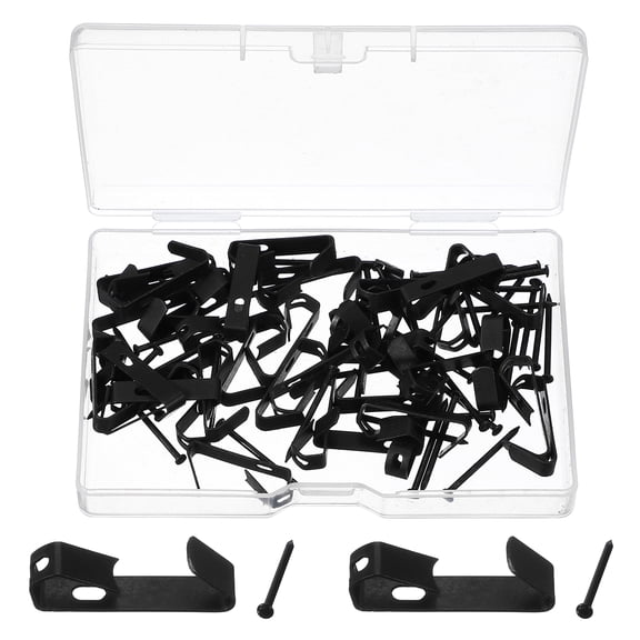 Uxcell 38 Pcs Picture Hangers, 20lb Picture Hanging Hooks Hardware Drywall Frame Hangers Painting Wall Hooks with Nails for Pictures Clocks Mirrors, Home Decoration, Black