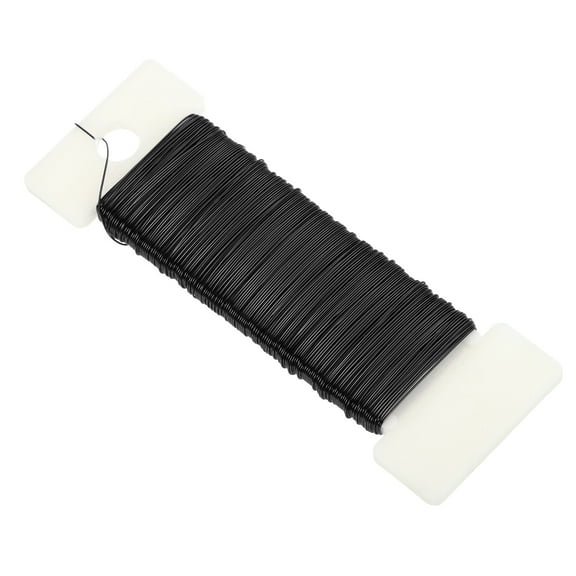 Uxcell 38 Yards/115 Feet Metal Floral Wire Black Flexible Paddle Thin Floral Wires for Craft