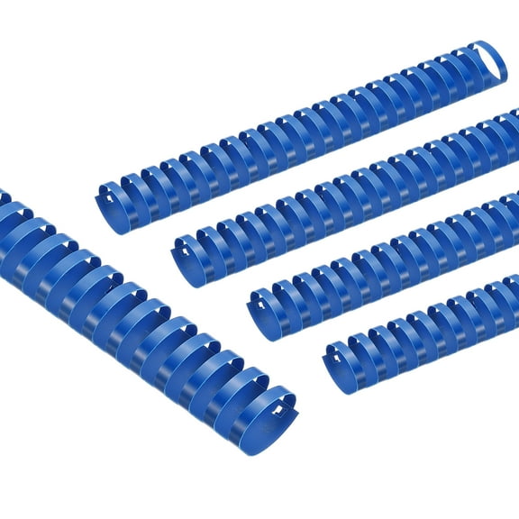 Uxcell 38mm (1-1/2") Plastic Binding Combs, 10 Pcs 21 Rings Comb Binding Spines 310 Sheet Capacity Letter Size for Binding Paper Sheets, Blue