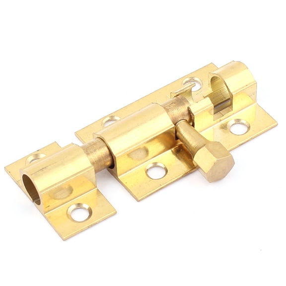 Uxcell 38mm Long Brass Door Security Latch Sliding Lock Barrel Bolt Gold Tone