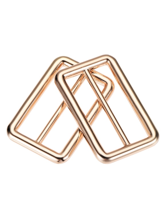 38mm Metal Slide Buckle Zinc Alloy Electroplated Gold Tone 4 Pack