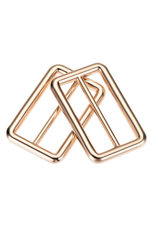 38mm Metal Slide Buckle Zinc Alloy Electroplated Gold Tone 4 Pack