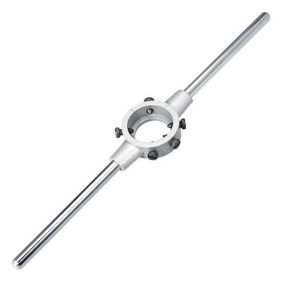 Uxcell 38mmx14mm Metric M12-M14 Round Die Stock Holder Handle Wrench Chrome Plated