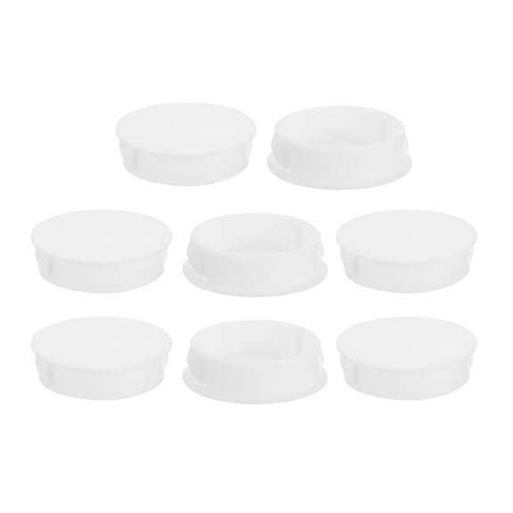 8Pcs 35mm(1-3/8") Flush Type Panel Round Snap in Fastener, White