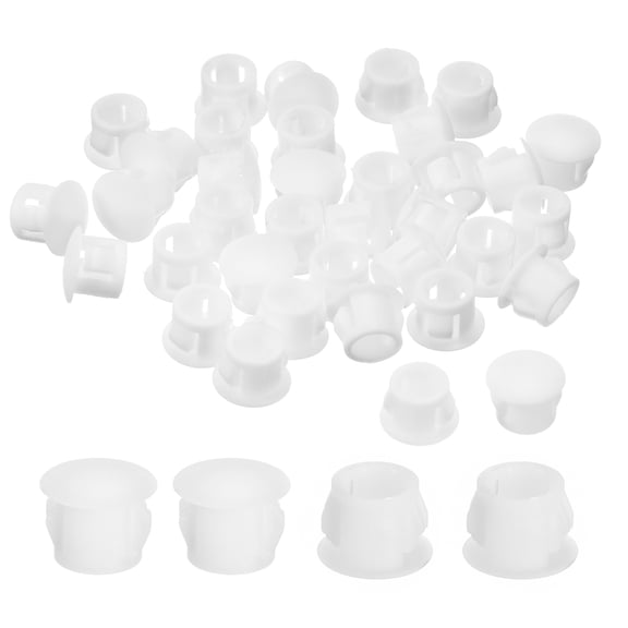 Uxcell 38Pcs 10mm(3/8") Flush Type Panel Round Snap in Fastener, White