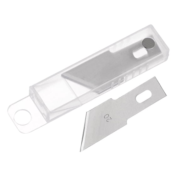Uxcell 38x14.5mm Craft Knife Blades, High Speed Steel Hobby Blades Set with Storage Case 10 Pack