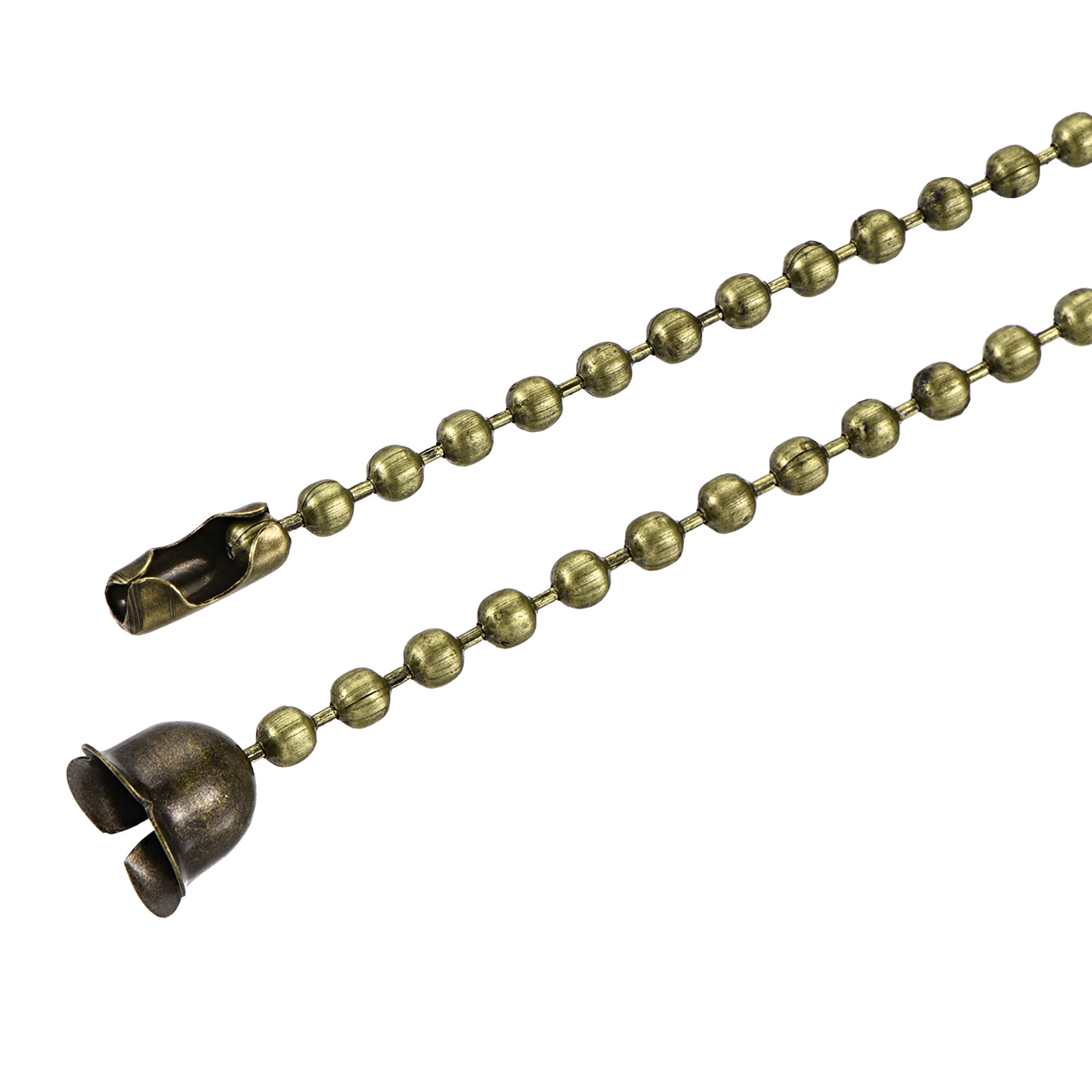 Uxcell 39.4" Long 0.12" Diameter Bronze Beaded Link with Connectors and
