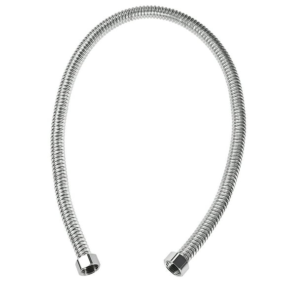 Uxcell 39.4" Stainless Steel Corrugated Flexible Water Line G1/2 Female Thread Connector with Washer