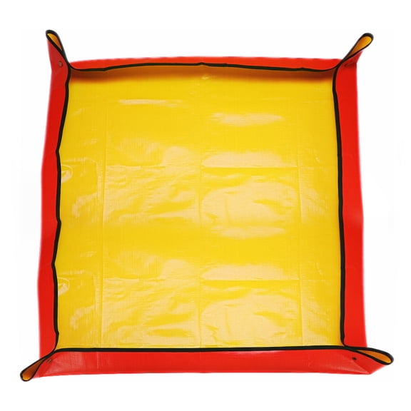 Uxcell 39.4" x 39.4" PE Cloth Plant Repotting Mat with Metal Buckle, Yellow