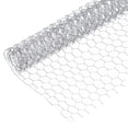 thumbnail image 1 of Uxcell 39.4"x13.8" Chicken Wire Net Floral Wire Netting Hexagonal Mesh Galvanized Iron, Silver Tone, 1 of 5