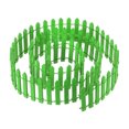 thumbnail image 1 of Uxcell 39" L x 2" H Wood Miniature Mini Fairy Garden Picket Fence, Green, 1 of 5
