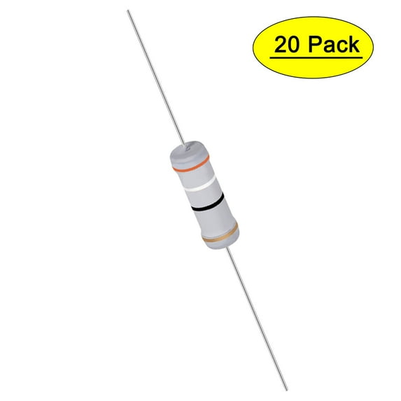 Uxcell 20Pcs 3W 3 Watt Metal Oxide Film Resistor 39 Ohm ±5% Tolerance