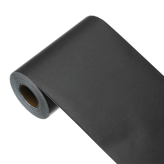 Uxcell 393"x3.9" Black Wallpaper, Peel and Stick Wallpaper, Black Contact Paper Solid Color Vinyl Self-Adhesive Wall Paper Decorative for Wall Covering