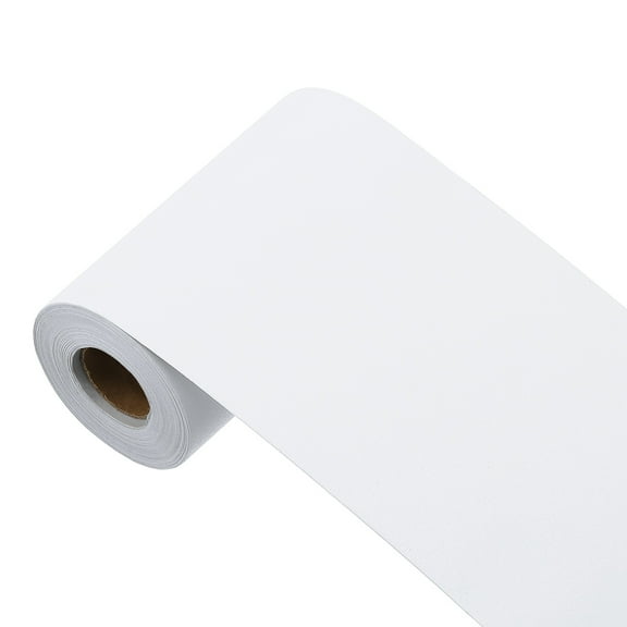 Uxcell 393"x3.9" Pure White Wallpaper, Peel and Stick Wallpaper, White Contact Paper Solid Color Vinyl Self-Adhesive Wall Paper Decorative for Wall Covering