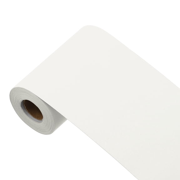 Uxcell 393"x3.9" Putty White Wallpaper, Peel and Stick Wallpaper, White Contact Paper Solid Color Vinyl Self-Adhesive Wall Paper Decorative for Wall Covering