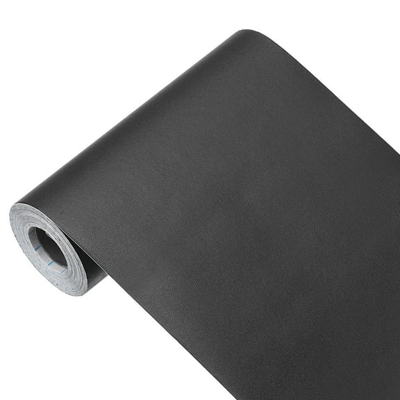 Uxcell 393"x5.9" Black Wallpaper, Peel and Stick Wallpaper, Black Contact Paper Solid Color Vinyl Self-Adhesive Wall Paper Decorative for Wall Covering