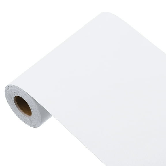 Uxcell 393"x5.9" Pure White Wallpaper, Peel and Stick Wallpaper, White Contact Paper Solid Color Vinyl Self-Adhesive Wall Paper Decorative for Wall Covering
