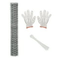 thumbnail image 1 of Uxcell 394"x16" Chicken Wire Mesh 0.6 Inch Hexagonal Galvanized Chicken Wire Fencing with Zip Ties and Gloves, 1 of 6