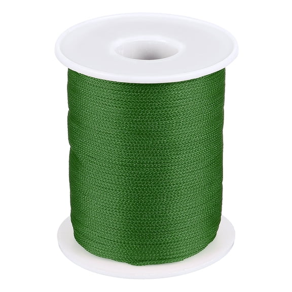 Uxcell 394Ft Nylon String for Bracelets, 1mm Braided Nylon Cord, Army Green