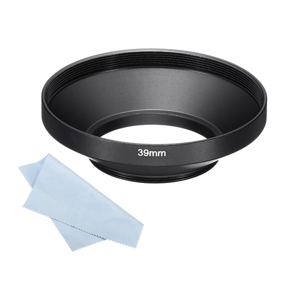 Uxcell 39mm Lens Hood, Wide Angle Matte Surface Anti-reflective Inside Hood, Black