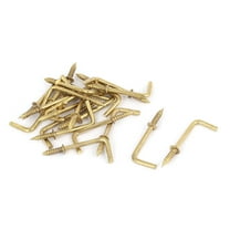 Uxcell 39mm x 14mm L Shaped Shoulder Screw Dresser Dress Cup Hook Hanging Hanger 20Pcs