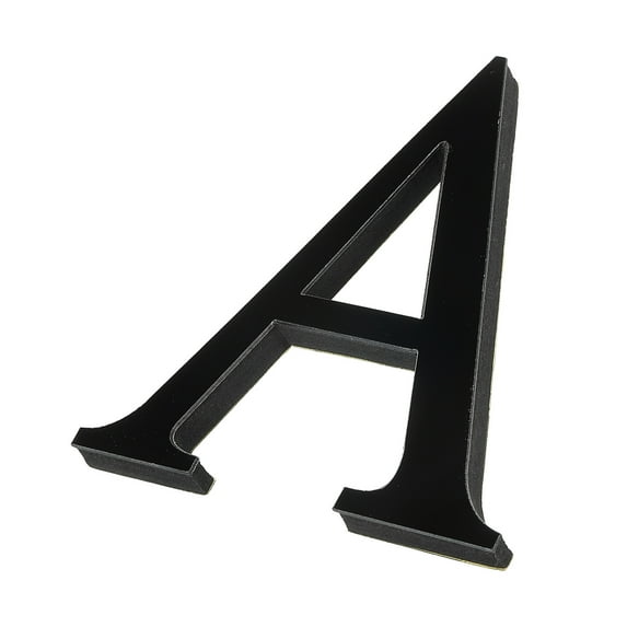 Uxcell 3D Acrylic Alphabet Mirror Wall Stickers Letter A Self Adhesive Letter Sign for Home Decoration Black