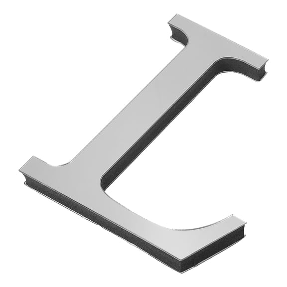 Uxcell 3D Acrylic Alphabet Mirror Wall Stickers Letter L Self Adhesive Letter Sign for Home Decoration Silver Tone