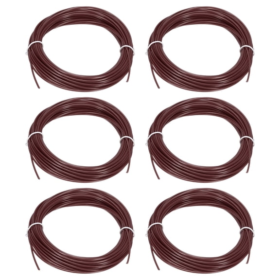 Uxcell 3D Pen Filament 6Pcs 1.75mm Total Length 196.8 Feet Brown PLA, 3D Pen Filament Refills Low Warping, for Creating Pictures Printed Model Printing Pen