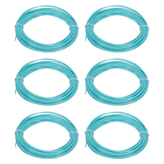 Uxcell 3D Pen Filament 6Pcs 1.75mm Total Length 196.8 Feet Cyan PLA, 3D Pen Filament Refills Low Warping, for Creating Pictures Printed Model Printing Pen