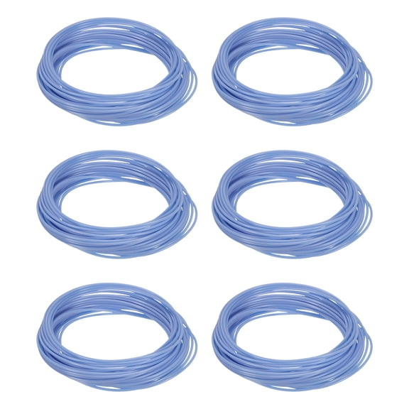 Uxcell 3D Pen Filament 6Pcs 1.75mm Total Length 196.8 Feet Fluorescent Blue PLA, 3D Pen Filament Refills Low Warping, for Creating Pictures Printed Model Printing Pen