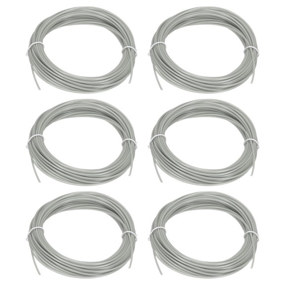 Uxcell 3D Pen Filament 6Pcs 1.75mm Total Length 196.8 Feet Gray PLA, 3D Pen Filament Refills Low Warping, for Creating Pictures Printed Model Printing Pen