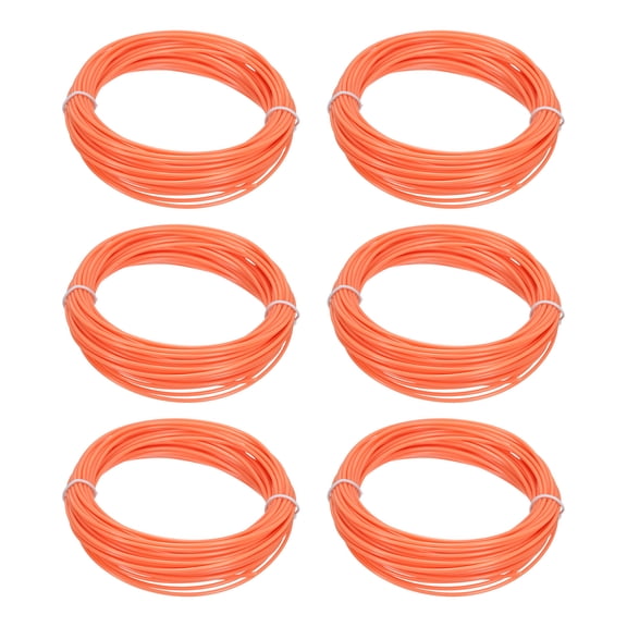 Uxcell 3D Pen Filament 6Pcs 1.75mm Total Length 196.8 Feet Orange PLA, 3D Pen Filament Refills Low Warping, for Creating Pictures Printed Model Printing Pen