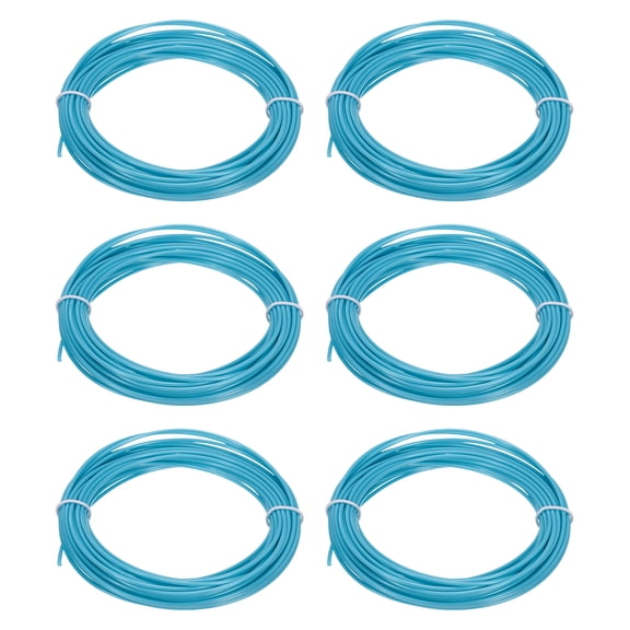 Uxcell 3D Pen Filament 6Pcs 1.75mm Total Length 196.8 Feet Sky Blue PLA, 3D Pen Filament Refills Low Warping, for Creating Pictures Printed Model Printing Pen