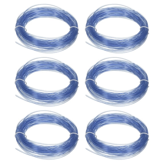 Uxcell 3D Pen Filament 6Pcs 1.75mm Total Length 196.8 Feet Transparent Blue PLA, 3D Pen Filament Refills Low Warping, for Creating Pictures Printed Model Printing Pen