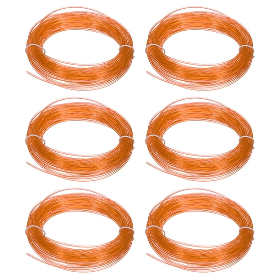 Uxcell 3D Pen Filament 6Pcs 1.75mm Total Length 196.8 Feet Transparent Orange PLA, 3D Pen Filament Refills Low Warping, for Creating Pictures Printed Model Printing Pen