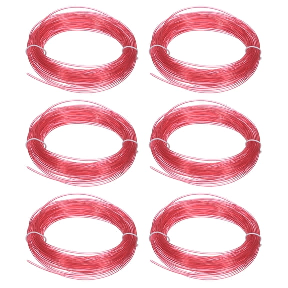 Uxcell 3D Pen Filament 6Pcs 1.75mm Total Length 196.8 Feet Transparent Red PLA, 3D Pen Filament Refills Low Warping, for Creating Pictures Printed Model Printing Pen