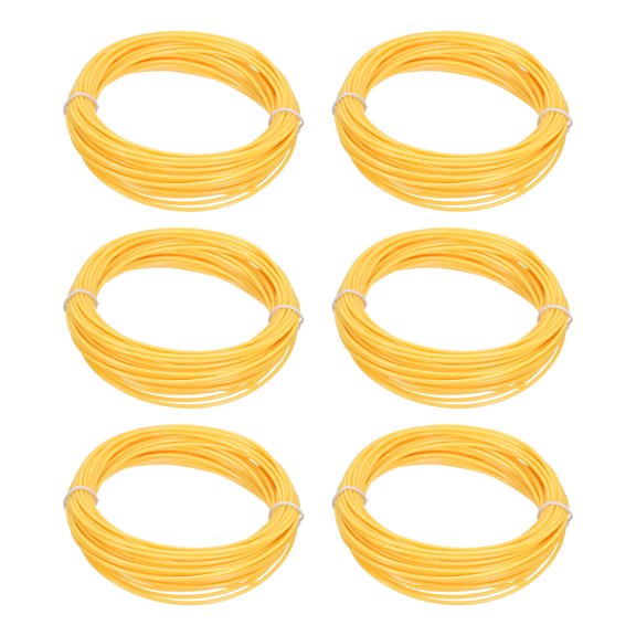Uxcell 3D Pen Filament 6Pcs 1.75mm Total Length 196.8 Feet Yellow PLA, 3D Pen Filament Refills Low Warping, for Creating Pictures Printed Model Printing Pen