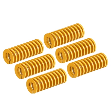 Uxcell 3D Printer Compression Springs 10mm OD 25mm Length Light Load Die Spring for 3D Printer Heat Beds Yellow 6Pack