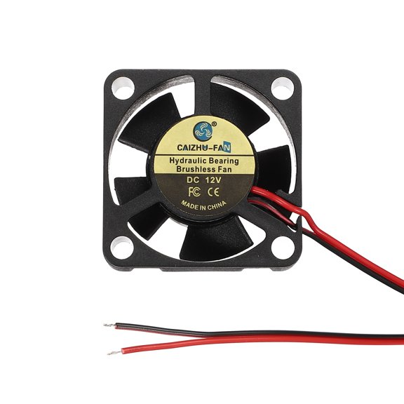 Uxcell 3D Printer Cooling Fan, 12V 3010 Extruder Hot End Cooling Fan Replacement 7450RPM with Pre-Stripped Wire Tips for 3D Printer Computer CPU Heatsink, 30x30x10mm, Black