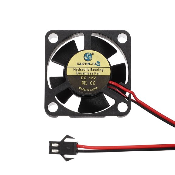 Uxcell 3D Printer Cooling Fan, 12V 3010 Extruder Hot End Cooling Fan Replacement 7450RPM with SM Positive Terminal for 3D Printer Computer CPU Heatsink, 30x30x10mm, Black